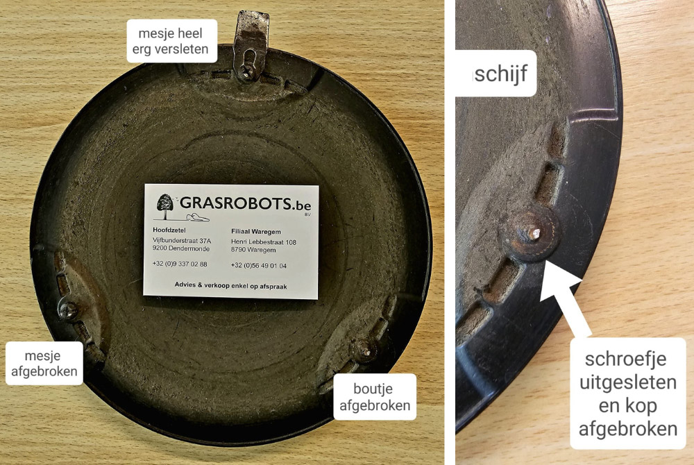 robotmaaiermesjes vervangen