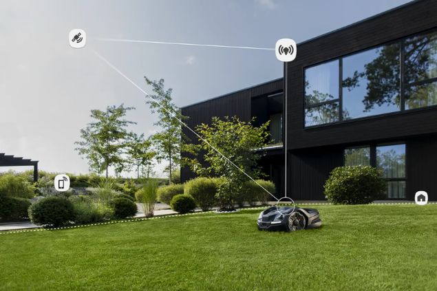 Robotmaaier zonder grensdraad